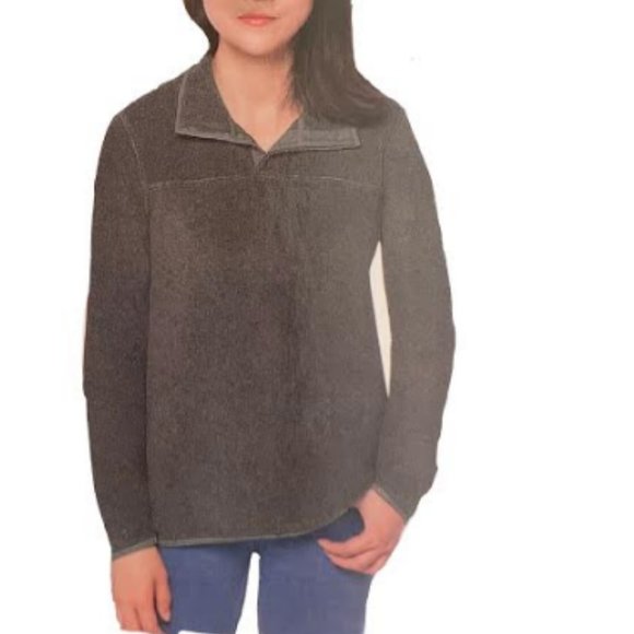 NWT 32 Degrees Ladies Fleece 1/4 Button Pullover S - Picture 2 of 3